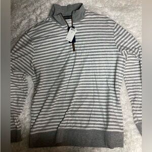 Ralph Lauren Gray Heather Stripe
Mens 1/4 Zip Long Sleeves Shirt sz
Large